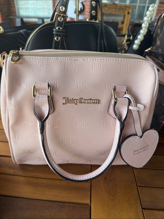 Juicy Couture Handbags - Juicy Couture Pale Pink Satchel with Heart Charm
